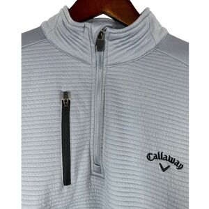 Callaway Mens Golf Pullover Medium Gray 1/4 Zip Long Sleeve‎ Athletic Top